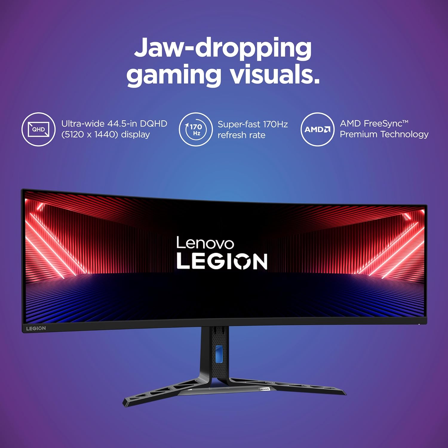 Lenovo R45w-30 Legion Gaming monitor 44.5" 5K 5120x1440 WLED VA 3000:1 (typical) 3000:1 99% sRGB 67B1GAC3EU