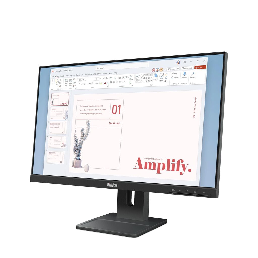 Lenovo 64BAMAT1EU Monitor ThinkVision E24-40 Raven Black 23.8″ 1920x1080 FHD IPS 100 Hz, Crni
