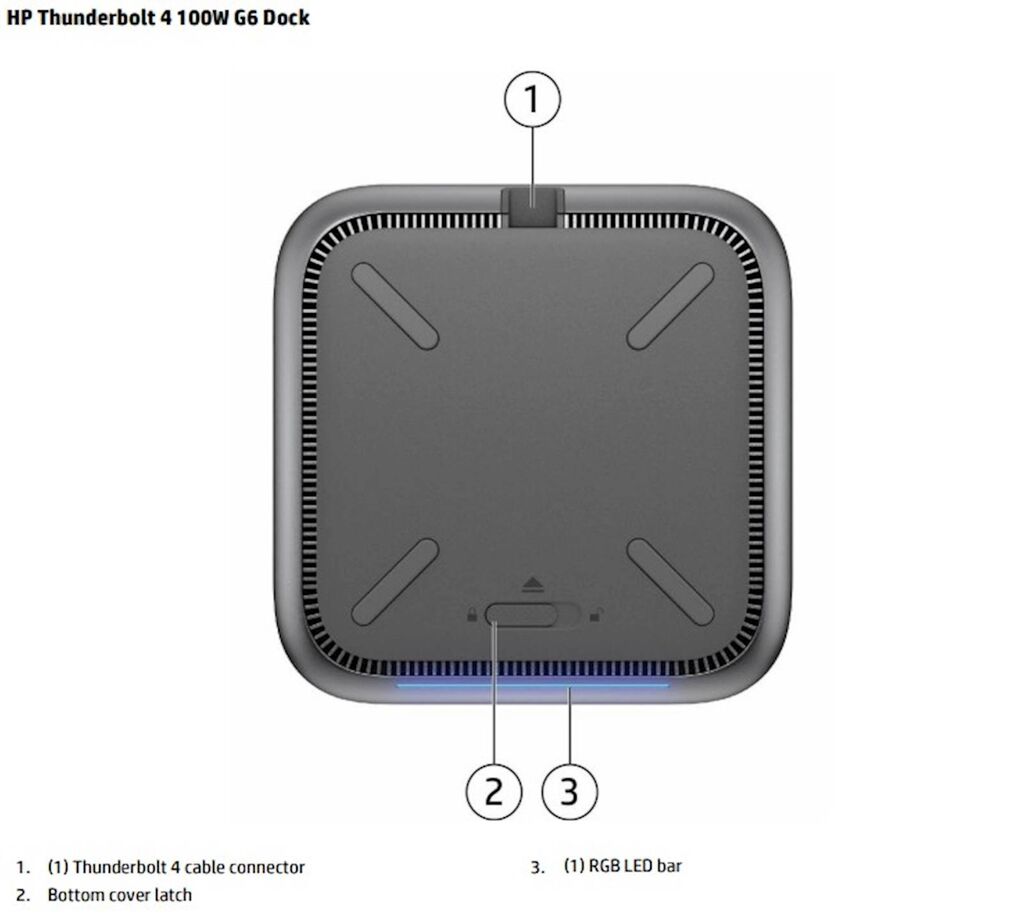 HP doking stanica Thunderbolt 4 G6 100 W, Siva