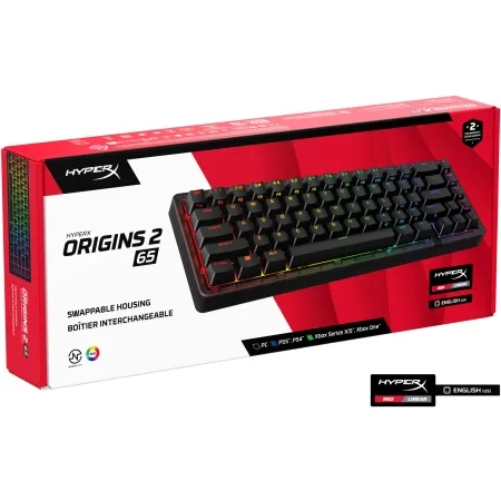 HyperX Origins 2 65 B4QS3AA Gaming mehanička tastatura, Crna
