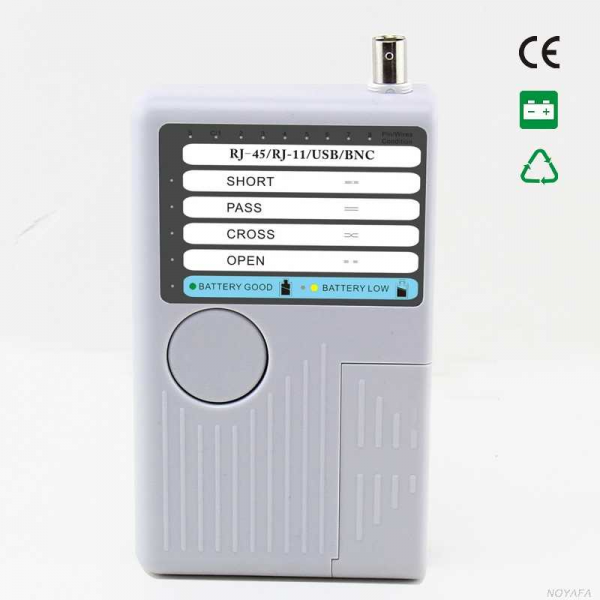 Nedefinisan Noyafa NF-3468 Kablovski LAN tester RJ11/ RJ45/ USB/ BNC, Crni