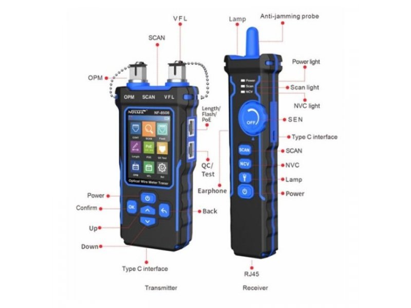 NOYAFA NF-8508 LAN Tester POE, Crni