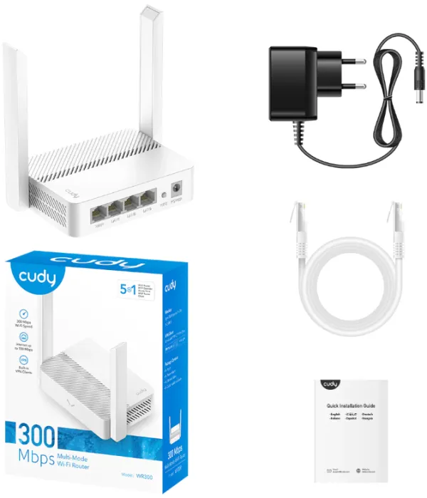 Cudy WR300 Ruter + M1300 AC1200 Wi-Fi Set, Beli