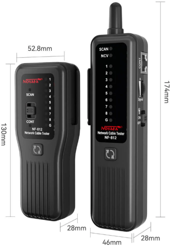 NOYAFA NF-812 Tester mrežnih kablova za RJ45 i RJ11