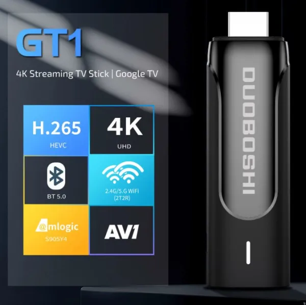 Gembird GMB-STICK-GT1 TV Stick 2/8gb S905Y4 Quad A35 OpenGL ES 3.2 Android 11 GTV Chromcast built in Google