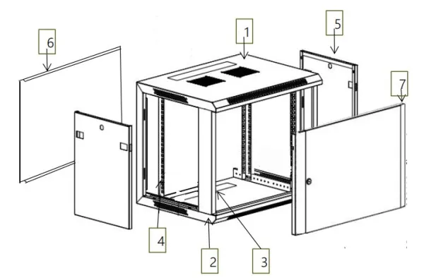 Slt Rek orman 19" 2U (500x300 mm)