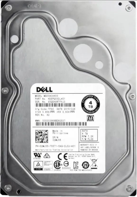 DELL MG03ACA400 HDD 4TB 7200 RPM 64MB SATA III Refurbished