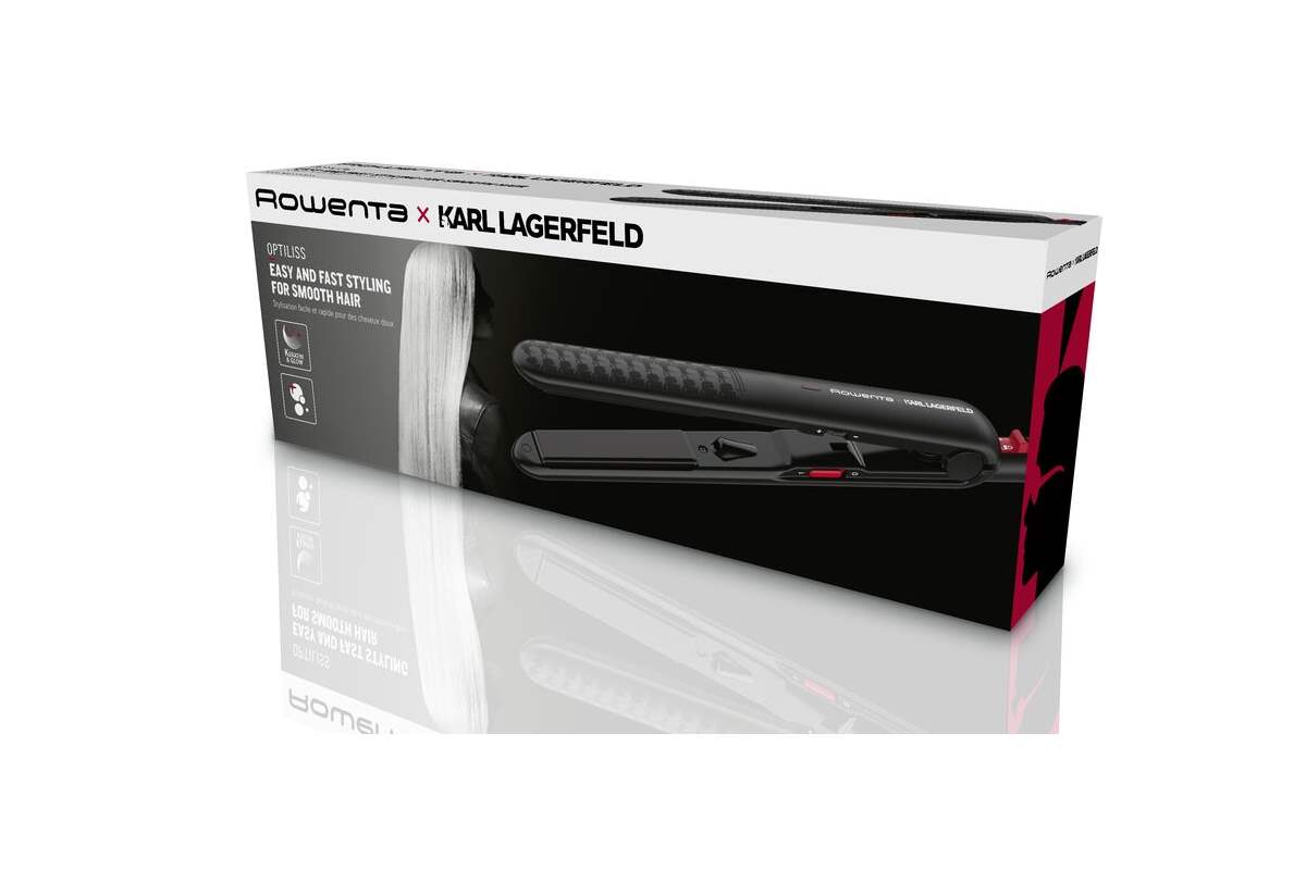 Rowenta Karl Lagerfeld Edition Pegla za kosu 130-230 °C, Crna