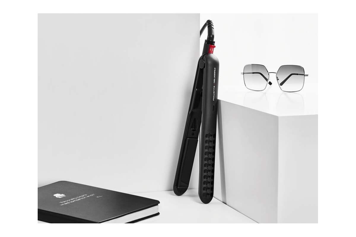 Rowenta Karl Lagerfeld Edition Pegla za kosu 130-230 °C, Crna