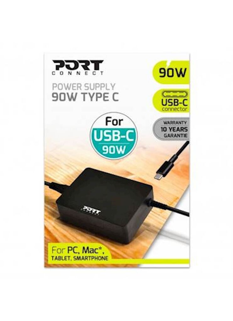 Punjač za Laptop Port Designs 90W Type C EU