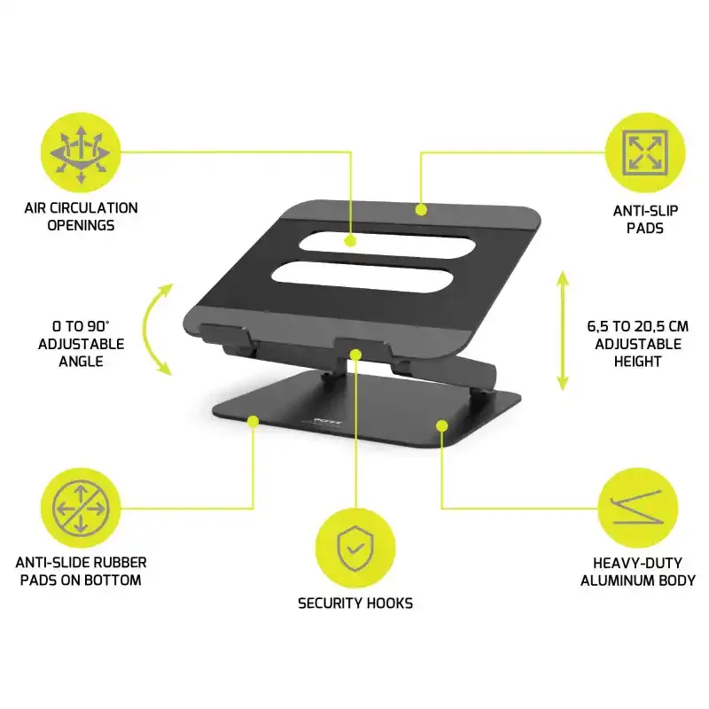 Port Designs Podesivo postolje za laptop Aluminijumsko