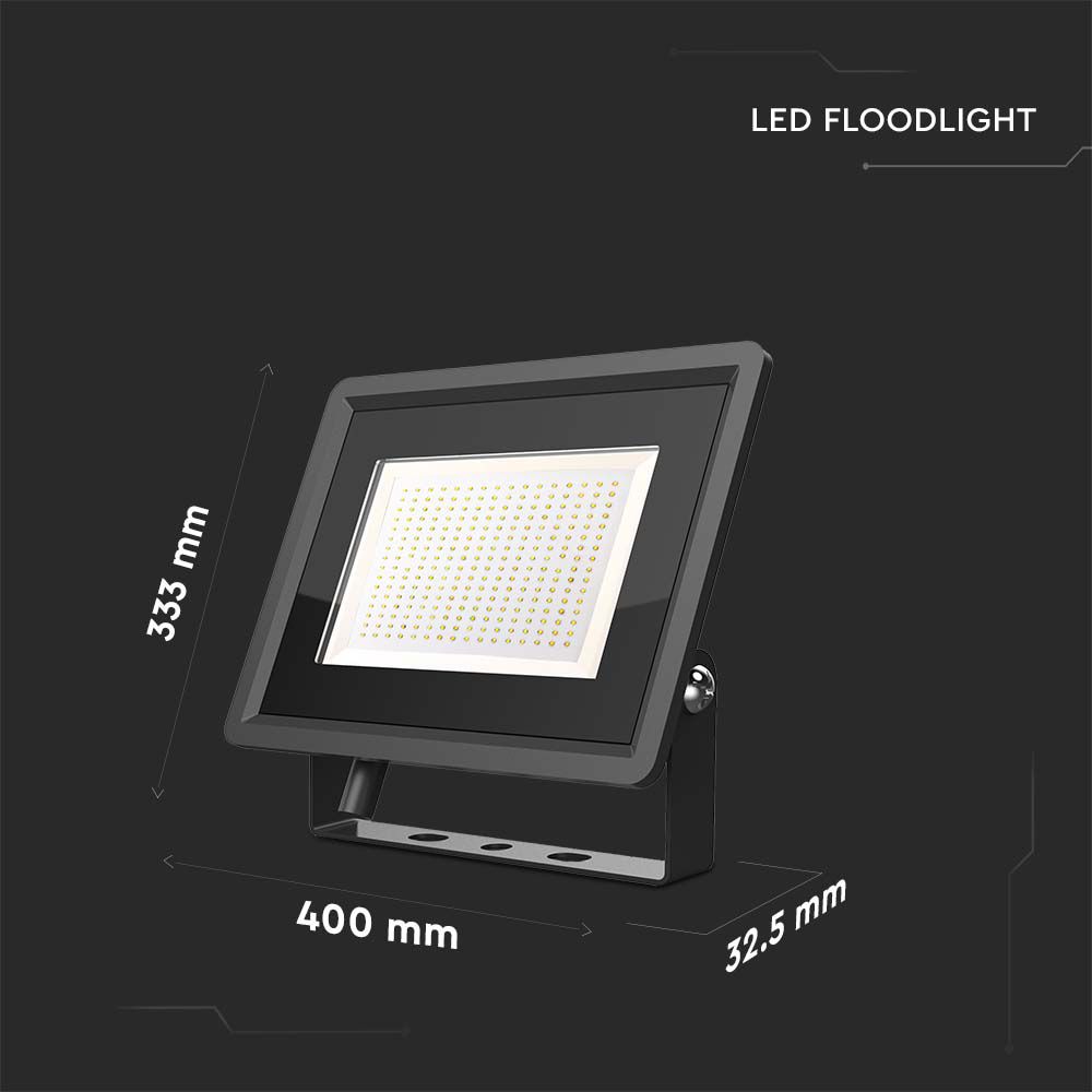 V-TAC F-seriјe LED reflektor SMD 200 vati 6500K, Crno