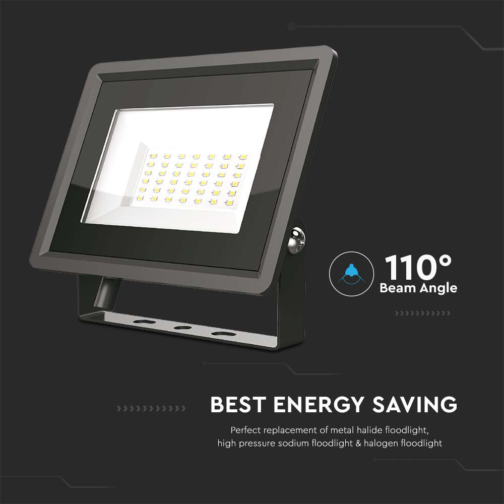 V-TAC V-TAC LED reflektor SMD 30 vati 6500K crno telo, Crno