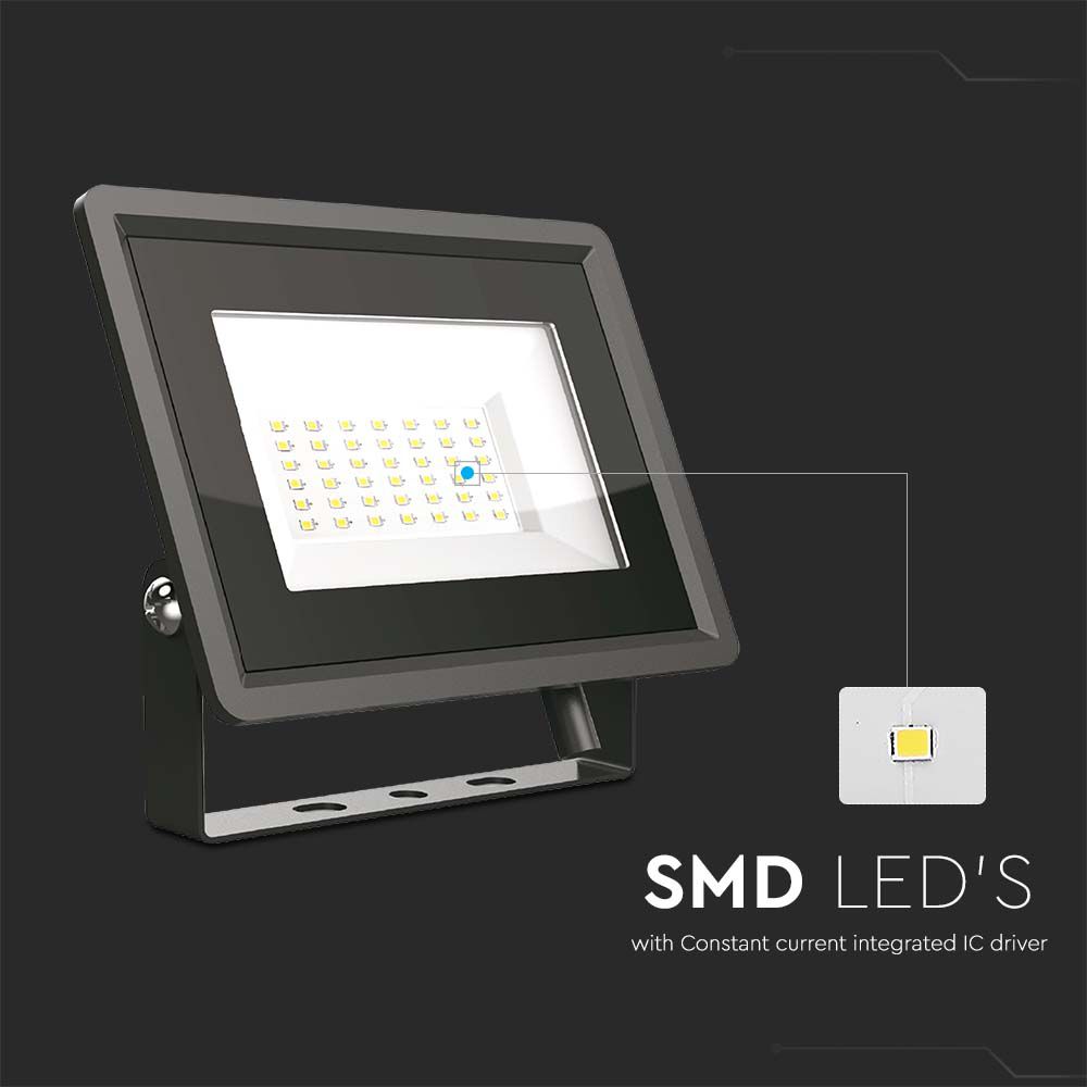 V-TAC V-TAC LED reflektor SMD 30 vati 6500K crno telo, Crno