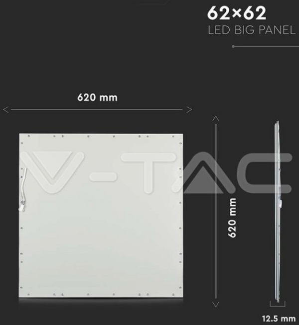 V-TAC 2162176 Ugradni led panel 36 W 600×600 mm 4000k, Bela