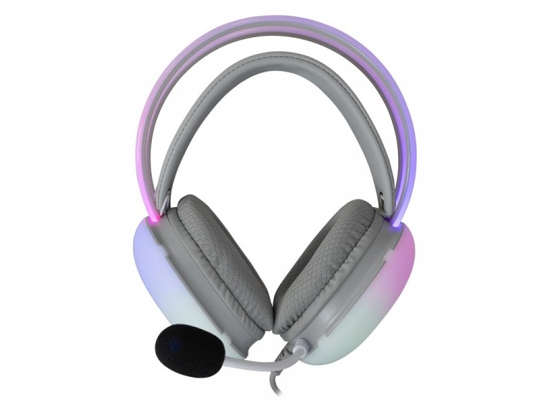 Slušalice sa mikrofonom White Shark FIREFLY 50mm/Multiplatform/RGB/Bela