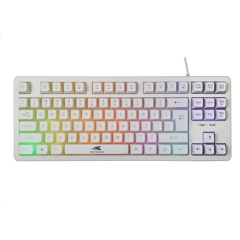 Tastatura Baracuda KRILL 87/Membranska/RGB/Bela/US