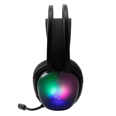 Slušalice sa mikrofonom White Shark PEACOCK 50mm/Multiplatform/RGB/Crna