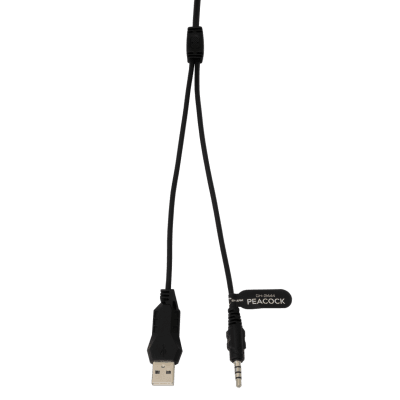 Slušalice sa mikrofonom White Shark PEACOCK 50mm/Multiplatform/RGB/Crna