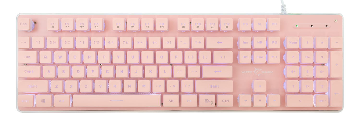 Tastatura White Shark TACHI Full Layout/Membranska/RGB/Pink/US