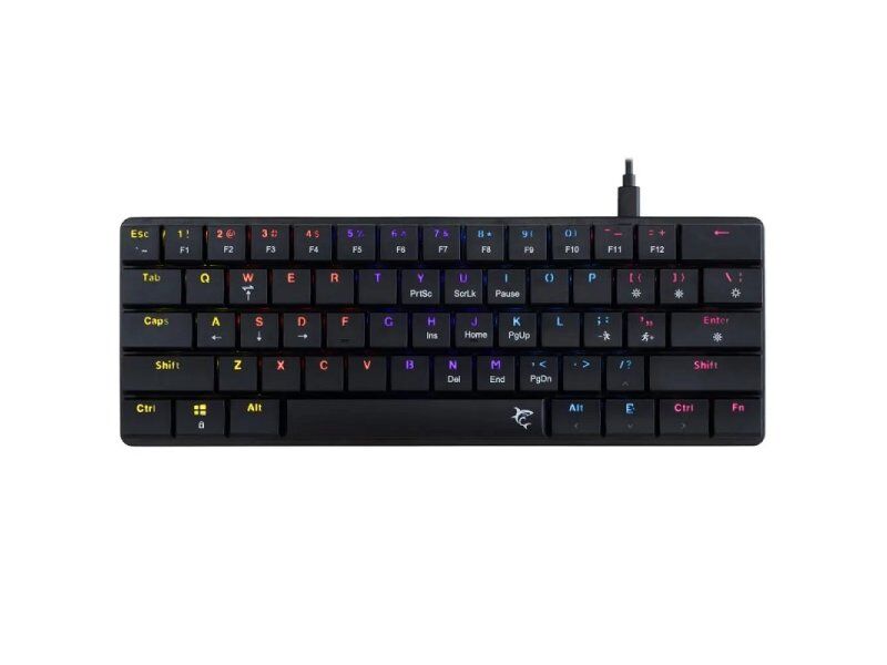 Tastatura White Shark NAGAMAKI 60/Mehanička/Crveni linearni svičevi/RGB/Crna/US