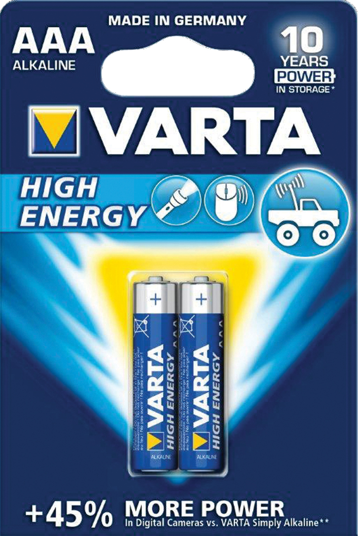 Varta Longlife Power baterija LR03 alkalna 2/1