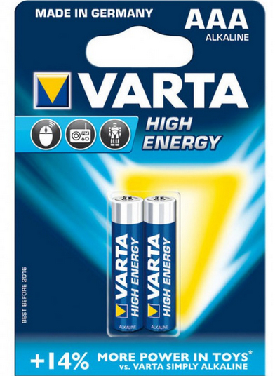 Varta Longlife Power baterija LR03 alkalna 2/1