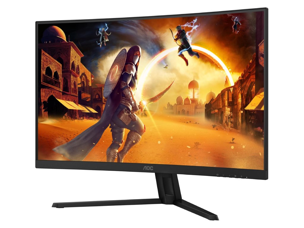 AOC CQ32G4VE Gaming Monitor 31.5" VA 2560x1440 180Hz 1ms GtG HDMIx2 DP Adaptive sync VESA, Crna