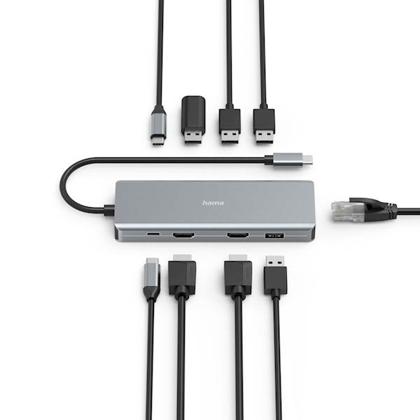 Hama CONNECT2Media USB-C hub 9 portova