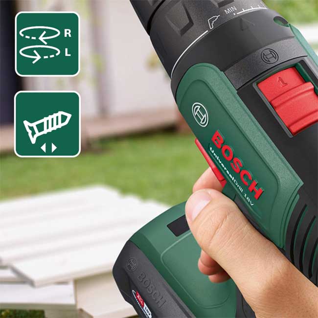 Bosch UniversalDrill 18 Akumulatorska bušilica odvrtač 2x 1.5Ah 06039D4002