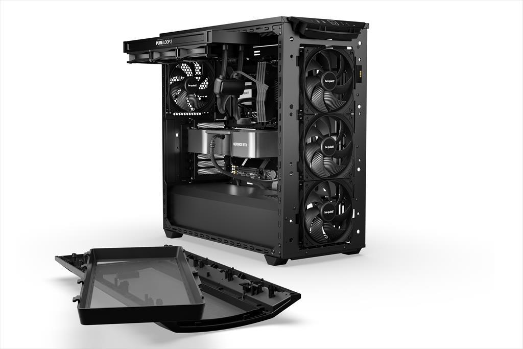 Be Quiet! Shadow base 800 DX Kućište E-ATX 3x140mm pure wings 3 prednji ARGB LED USB 3.1 Tip C, Crno