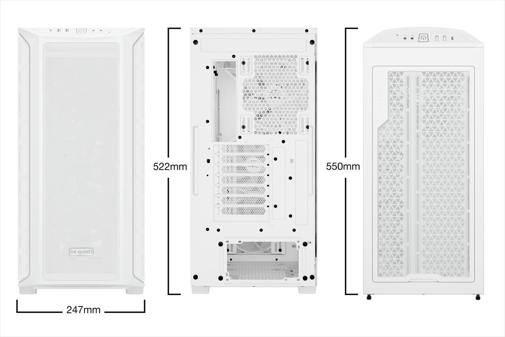 Be Quiet! SHADOW BASE 800 FX Kućište E-ATX 4x140mm pwm ARGB LED USB 3.1 Tip C, Sivo