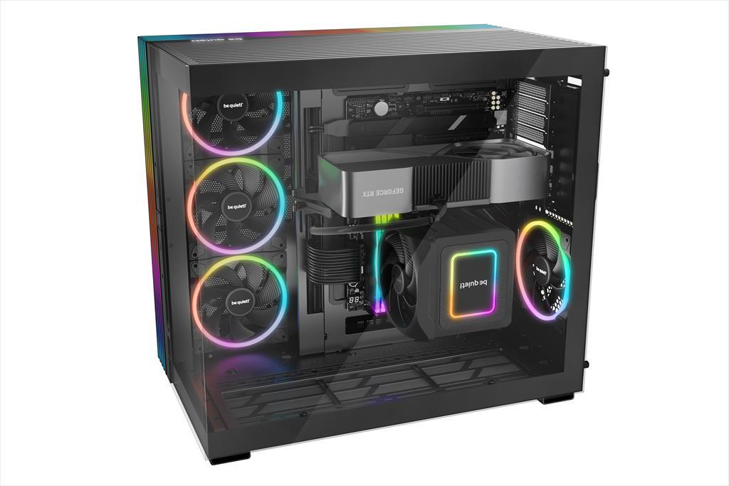 Be Quiet! 900 Fx ATX kućište srednjeg formata Tiho! sa svetlosnom bazom 2x kaljenim staklom 4x svetlosna krilca 140 mm PWM ARGB LED trakama 2 haba