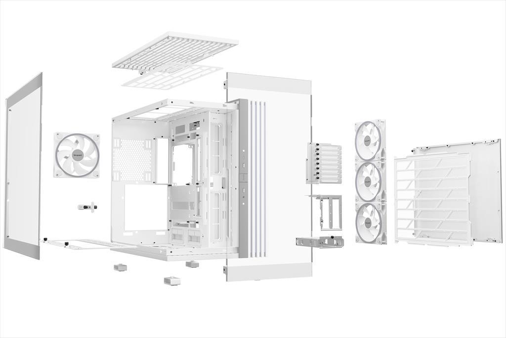 Be Quiet! Atk 900 Fk kućište za osvetljenje srednjeg tornja V/2Ks kaljeno staklo 4Ks svetlosna krila 140 mm Pvm Argb LED trake 2 čvorišta