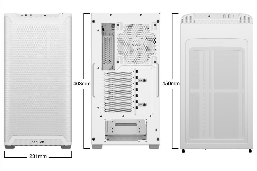 Be Quiet! Pure Base 501 Airflow Kućište 2x140mm Pure Wings 3 BG075, Belo