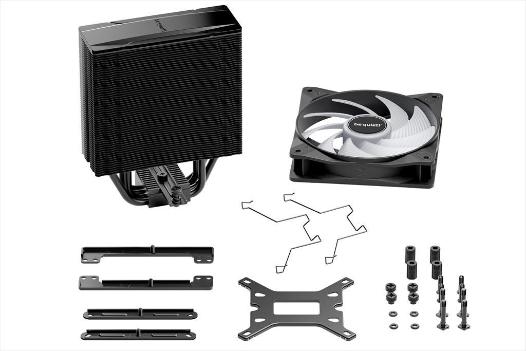 Be Quiet! Bk040 Hladnjak za procesor Pure Rock 3 Lk 4 toplotne cevi 6 mm Light Vings Lk 120 mm Argb Pvm ventilator Tdp 190 V, Crni