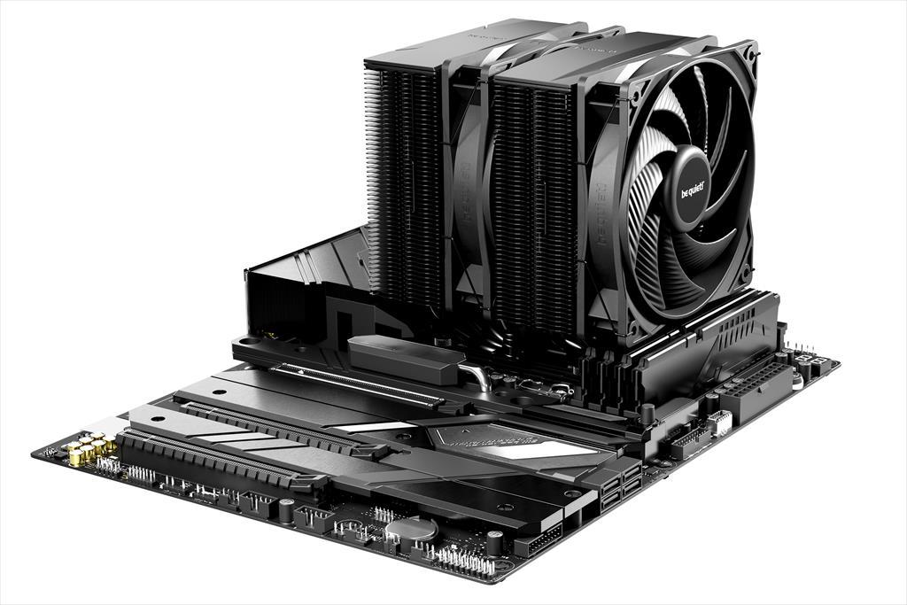 Be Quiet! Bk042 Pure Rock Pro 3 CPU hladnjak 6 toplotnih cevi 6 mm 2x Pure Wings 3 120 mm Pwm ventilatora TDP 250W, Crne boјe