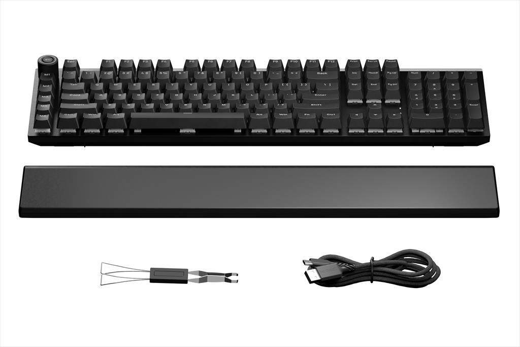Be Quiet! BT003US Mehanička tastatura nosač za osvetljenje tiha linearna ARGB sa naslonom za dlanove, Crna