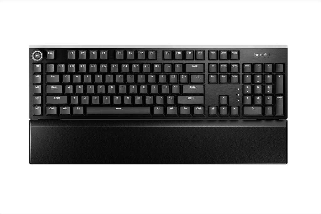 Be Quiet! BT003US Mehanička tastatura nosač za osvetljenje tiha linearna ARGB sa naslonom za dlanove, Crna