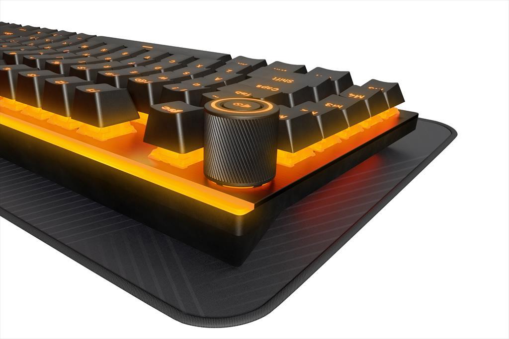 Be Quiet! BT003US Mehanička tastatura nosač za osvetljenje tiha linearna ARGB sa naslonom za dlanove, Crna