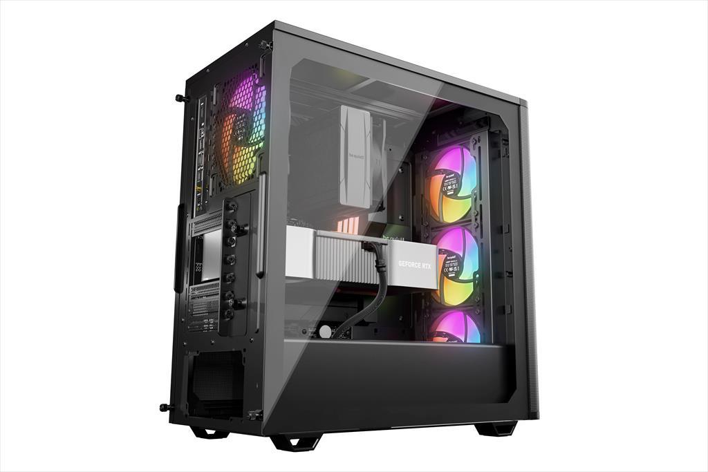 Be Quiet! Pure Base 501 Lx Kućište 4x120Mm Light Wings Lx Argb prednja mreža Argb/Pwm kontroler BGW78, Crno