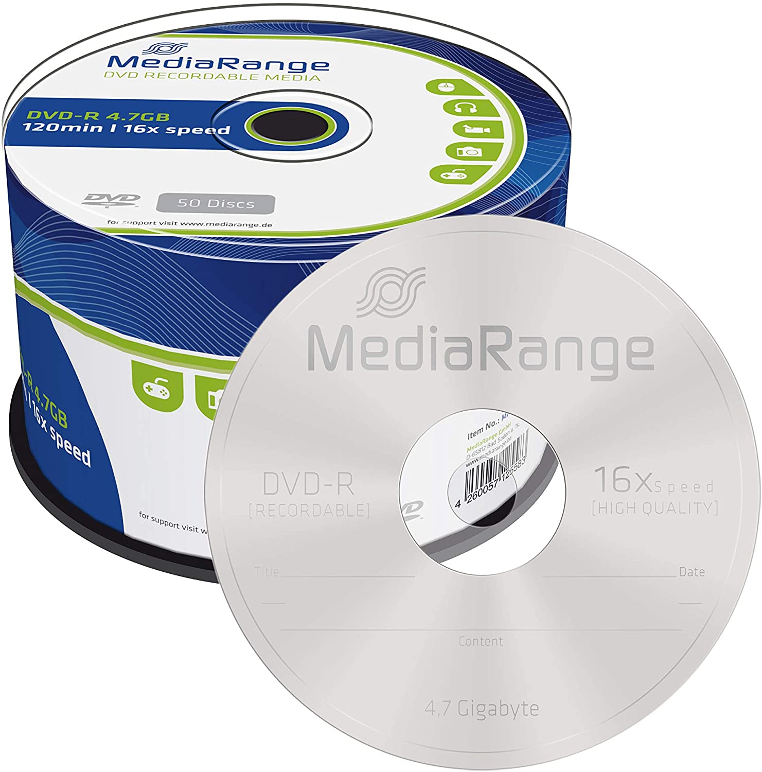 MediaRange DVD-R 16x 1/50 Cake
