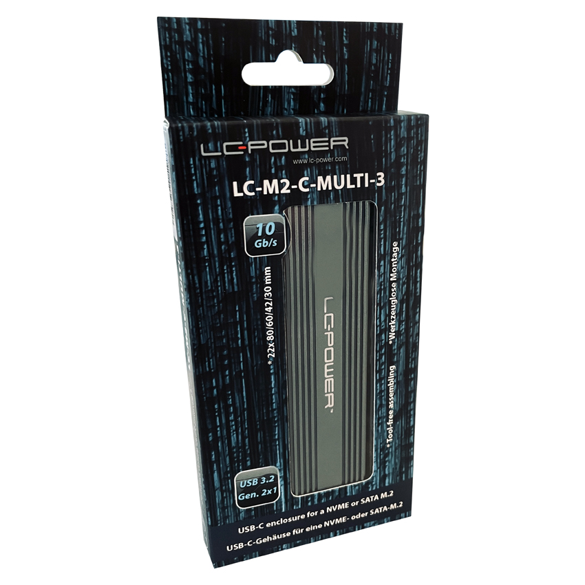 LC-Power LC-M2-C-MULTI-3 HDD Rack 2.5 SATA USB C NVME M.2