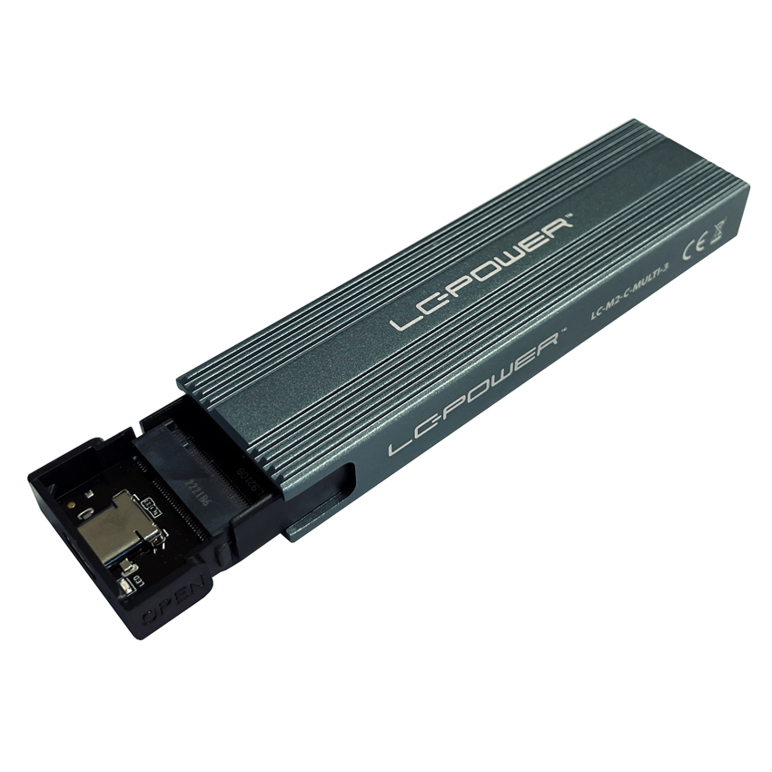 LC-Power LC-M2-C-MULTI-3 HDD Rack 2.5 SATA USB C NVME M.2