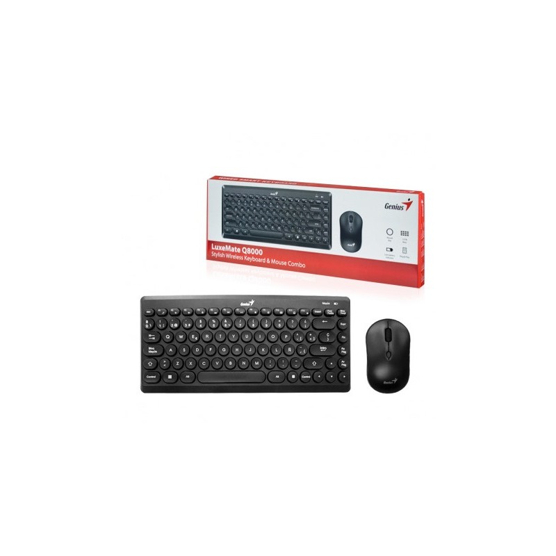 Genius LuxMate Q8000 Bežična tastatura i miš US, Crni