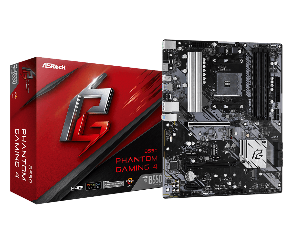 ASRock B550 Phantom Gaming 4 Matična ploča AMD B550 Socket AM4 ATX