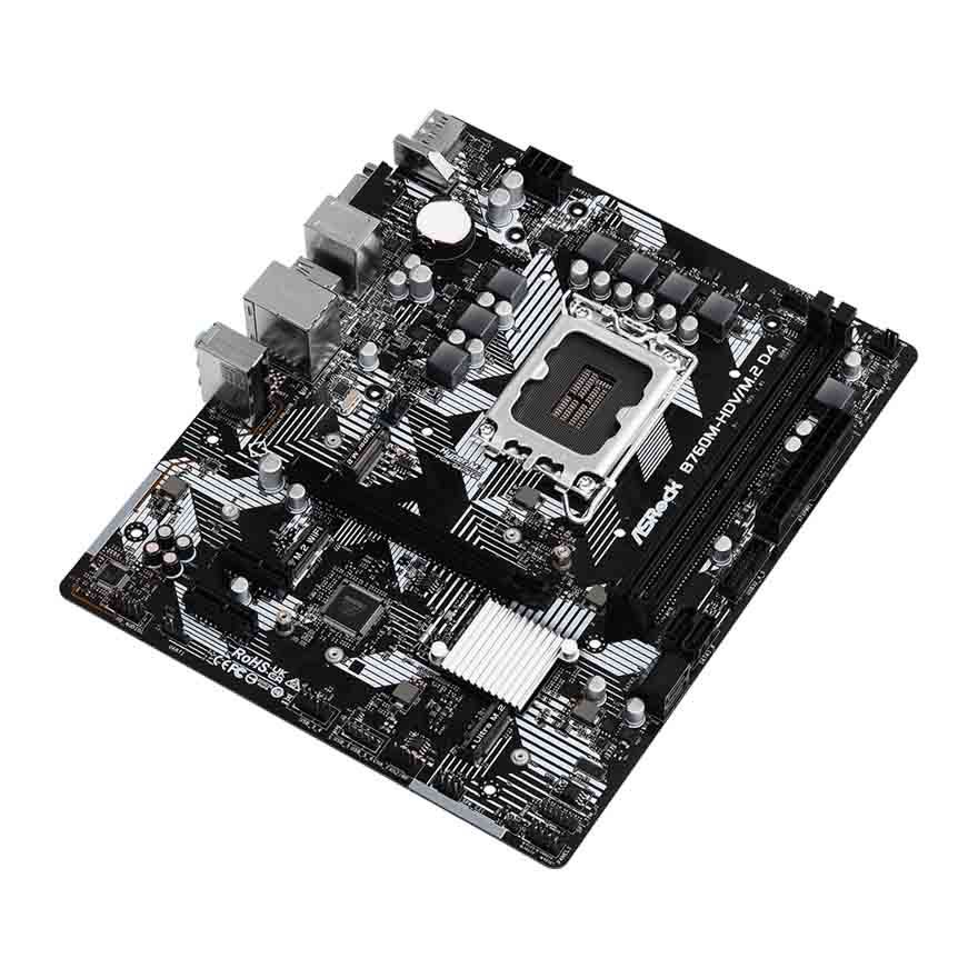 ASRock 90-MXBL40-A0UAYZ Matična ploča s1700 B760M-HDV/M.2 D4, Crna