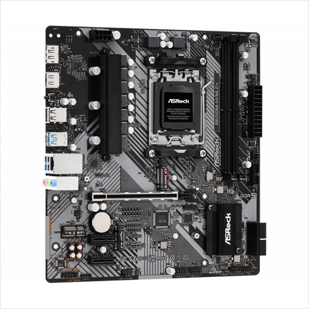 ASRock B650M-H/M.2+ Matična ploča AM5 4K DDR5 6400+MHz(o.c.) HDMI DP PCI-EX16 4.0 2xPCI-EX1 4.0