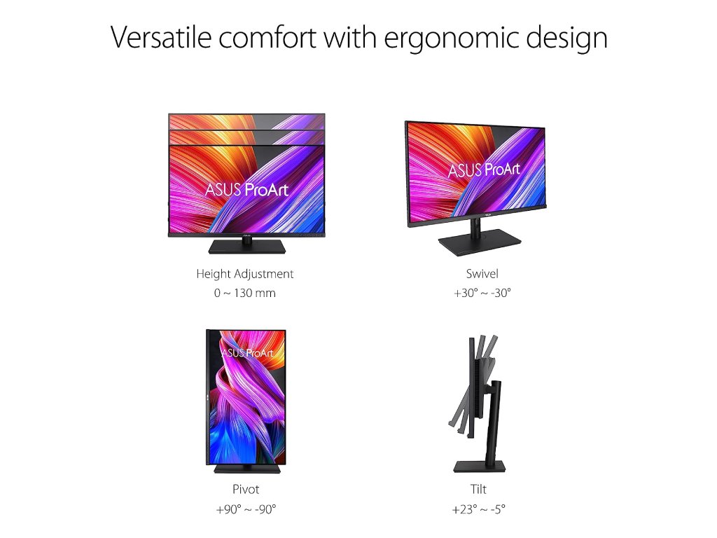 Asus Proart PA328QV Monitor 31.5" IPS 2560x1440 75Hz 5ms GtG HDMI DP USB pivot visina zvučnici, Crna