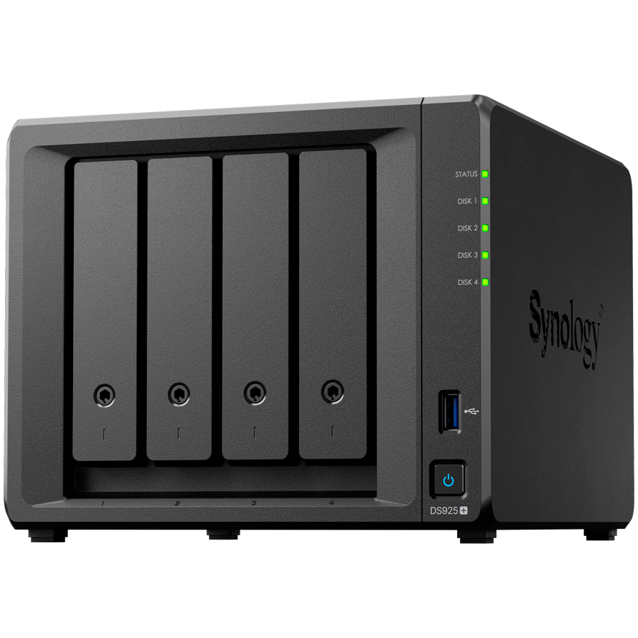 Synology DS925+ NAS server DiskStation 4-slota 2.5GbE LAN M.2 NVMe slotovi
